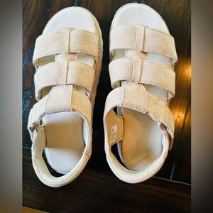 UGG Goldenstar Suede Strap Platform Sandals size EU 40